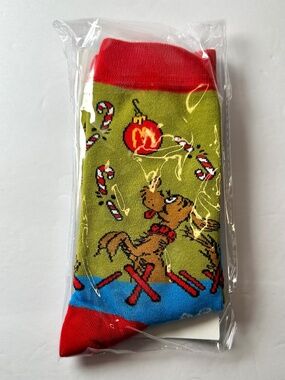 McDonald’s Dr Seuss Grinch Socks 2025 NWT Christmas Holiday Socks